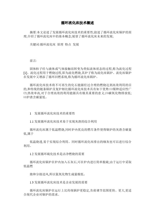 循环流化床技术概述
