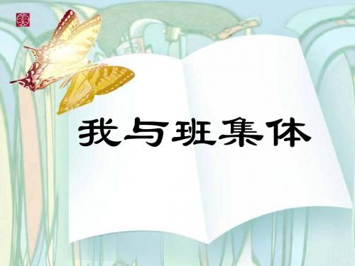 集体荣誉感主题班会