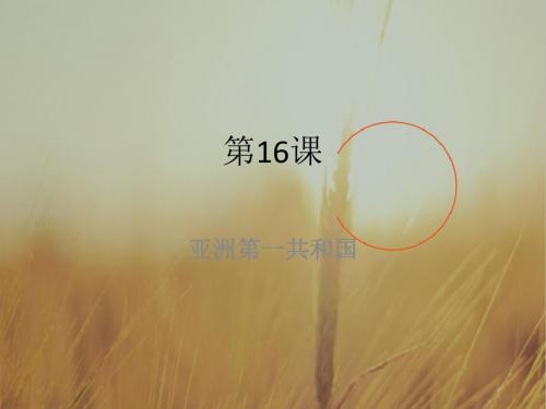 高中历史选修2第5单元第16课 亚洲第一共和国课件2 共39张 精品