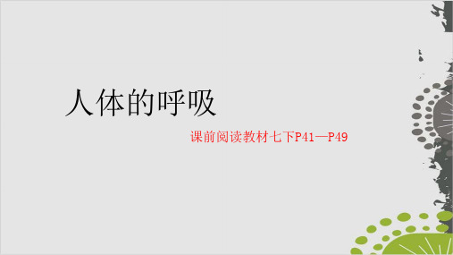 中考复习：专题 人体的呼吸优质课件(43页ppt)
