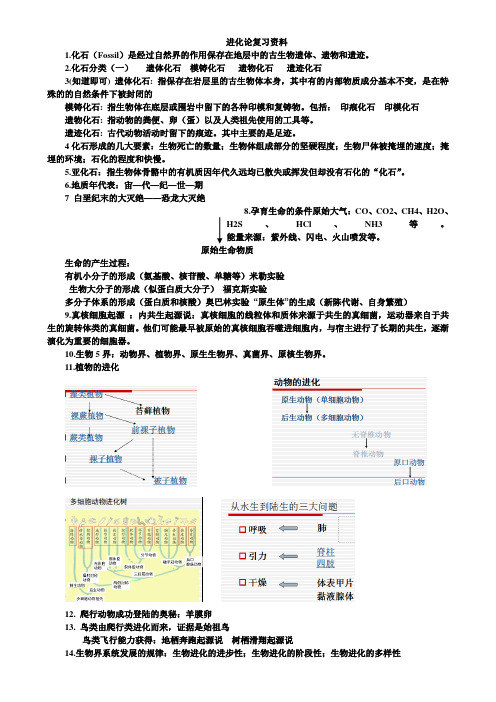 进化论复习要点