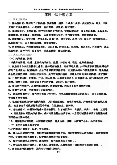 痛风的中医护理方案