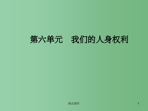 八年级政治下册 第六单元 我们的人身权利复习课件 粤教版