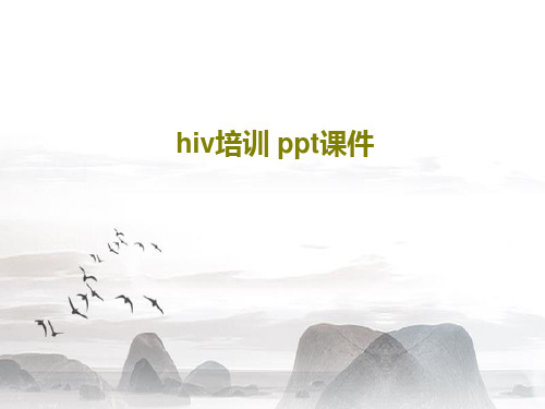 hiv培训 ppt课件30页PPT