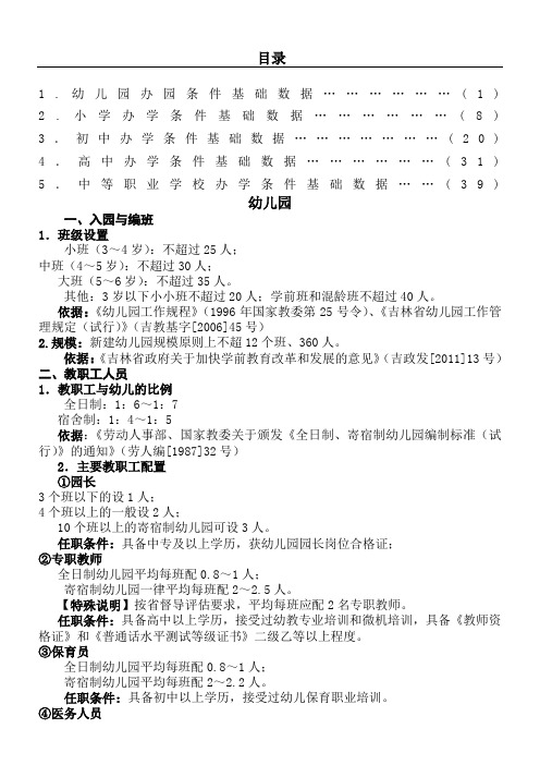 吉林省办学基本准则管理守则