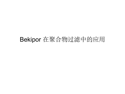 Bekipor在聚合物过滤中的应用
