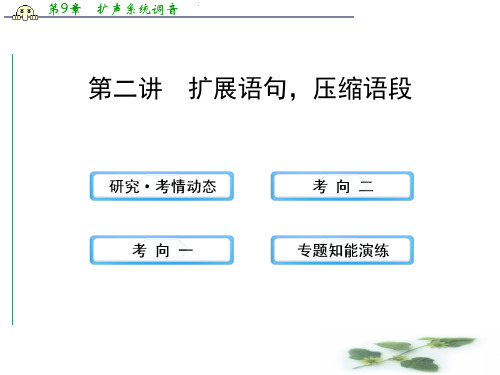 高考语文总复习配套课件：：6.2 扩展语句,压缩语段(人教·福建专用)