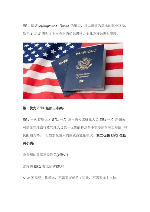 移民美国EB1到EB5项目解读2017年最新政策