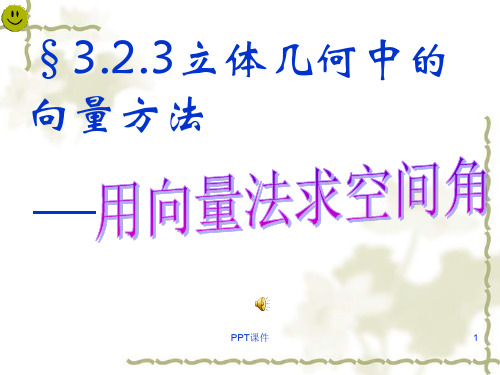 利用向量法求空间角  ppt课件