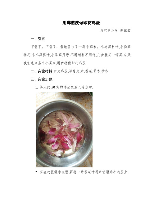 用洋葱皮做印花鸡蛋