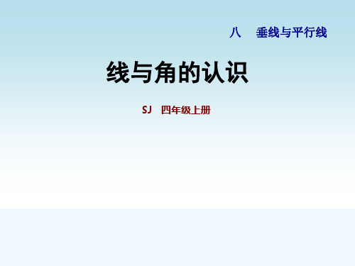 苏教版四年级数学上册第8单元第1课时  射线、直线和角的认识