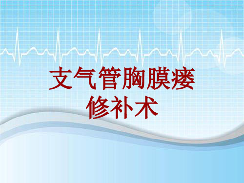 手术讲解模板：支气管胸膜瘘修补术