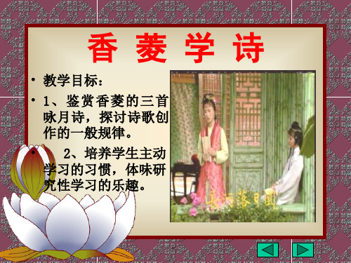 人教版九年级语文上册《香菱学诗》PPT课件