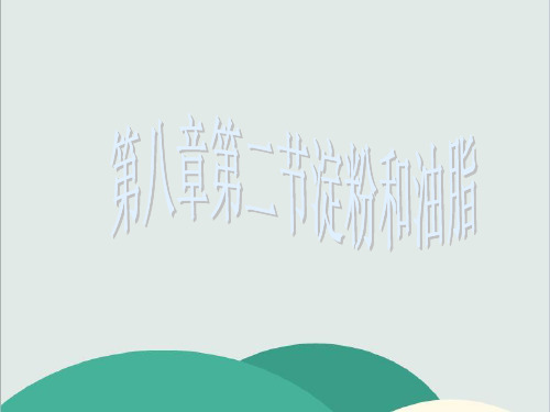 沪教版九年级化学下册《淀粉 油脂》PPT高效课堂 获奖课件 (6)(vip免费)