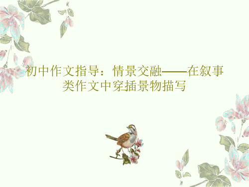 初中作文指导：情景交融——在叙事类作文中穿插景物描写34页PPT