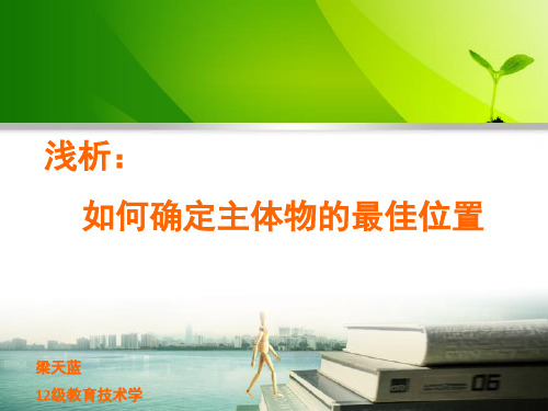 确定主体物的最佳位置