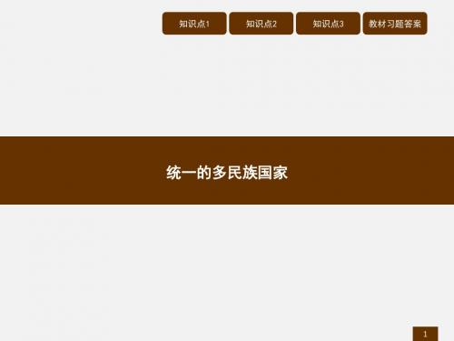 2018届九年级政治(人教版)同步配套(课件)：3.3统一的多民族国家