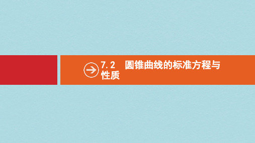 全国通用版2019版高考数学总复习专题七解析几何7.2圆锥曲线的标准方程与性质课件理