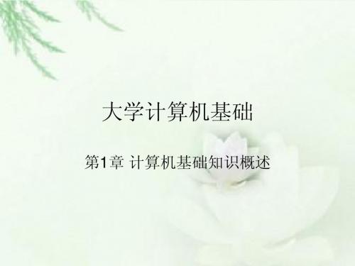 第1章计算机基础知识概述