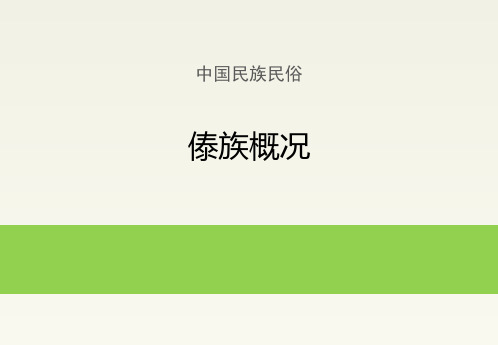 中国民族民俗：傣族概况