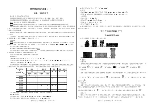 ★现代汉语语法基础知识讲解概要(可编辑修改word版)