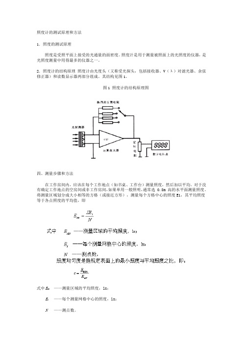 照度计的测试原理和方法