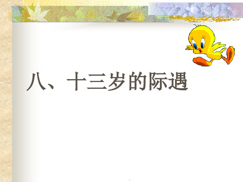 初一语文《十三岁的际遇》