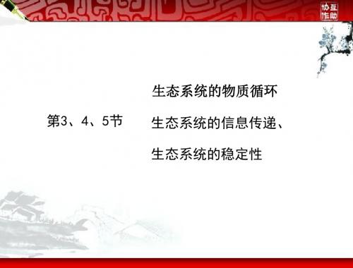 人教版高中生物必修三必修3复习课件第3、4、5节 (共30张PPT)