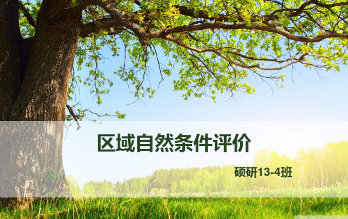 区域自然条件评价