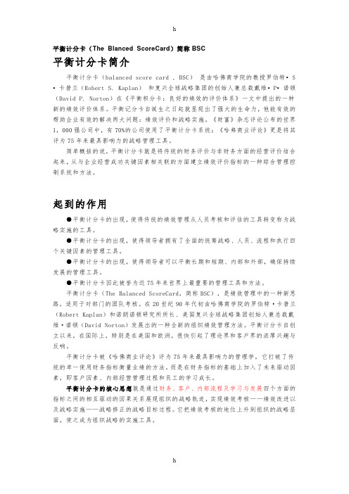 《平衡计分卡》word版