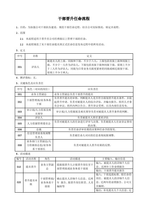 干部晋升任命流程(非常详细的流程梳理)