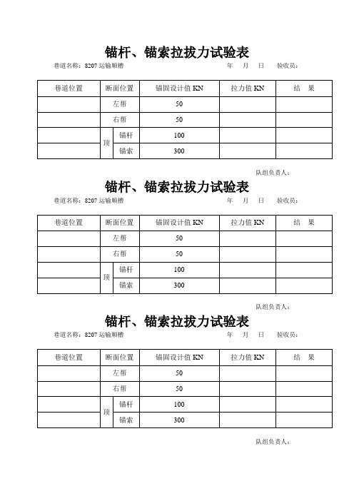 拉力测试表,带封面(DOC)