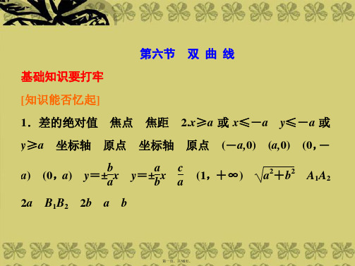 高考数学 第八章 第六节 双曲线课件 文 