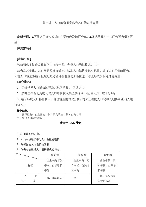 模块二  人口的数量变化和人口的合理容量