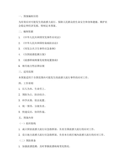 大型流感应急预案
