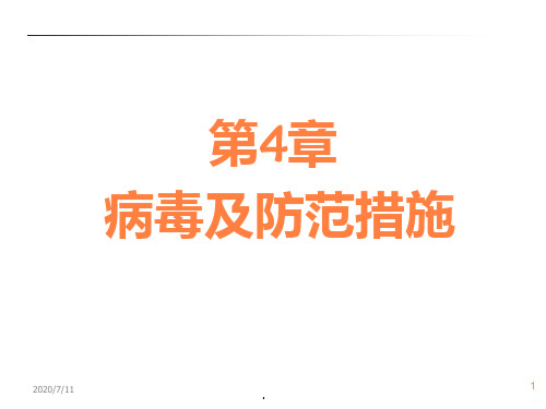 病毒及防范措施ppt课件
