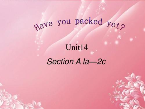 陕西省神木县大保当初级中学九级英语全册《Unit 14 Have you packed yet》课件 人教新目标版