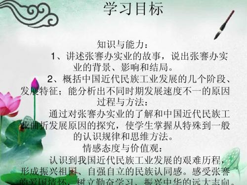《中国近代民族工业的发展》教学课件_张春英