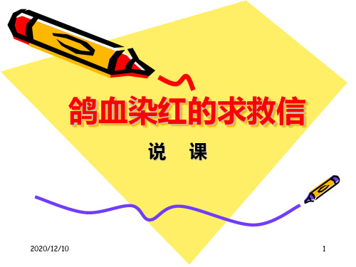 鸽血染红的求救信说课PPT教学课件