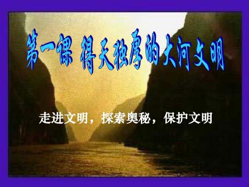 得天独厚的大河文明 课件