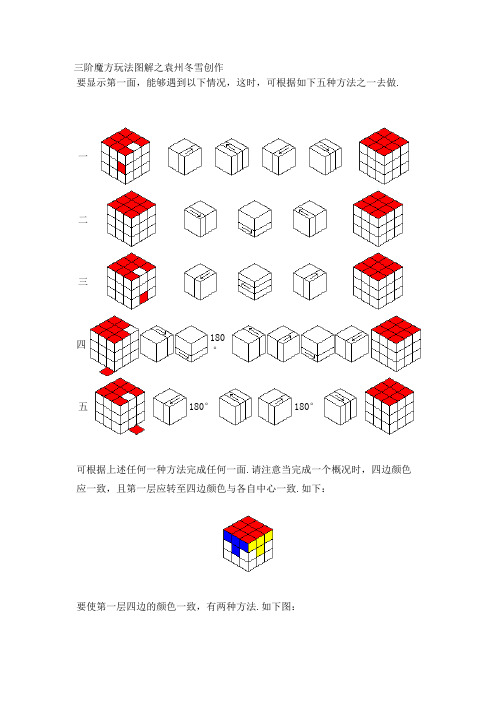 三阶魔方简单玩法(图解)[不是公式,图解]