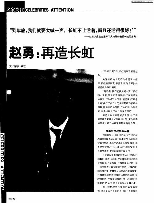 赵勇：再造长虹