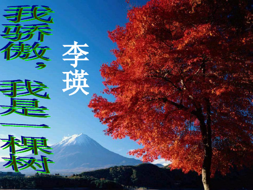 苏教版八年级下册《我骄傲,我是一棵树》课件.ppt