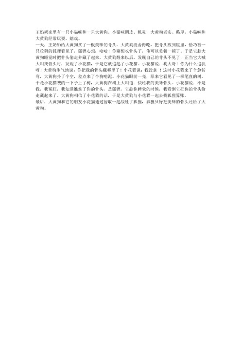 小花猫与大黄狗的故事