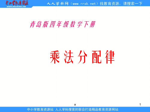 青岛版四年下乘法的分配律课件之一