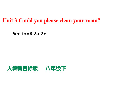 人教版八年级英语下册 Unit 3Section B ( 2a-2e)