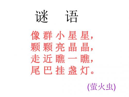 一年级下册音乐_萤火虫_课件ppt