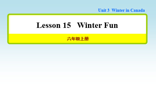 新冀教版六年级英语上册Unit 3 Lesson 15【习题课件】