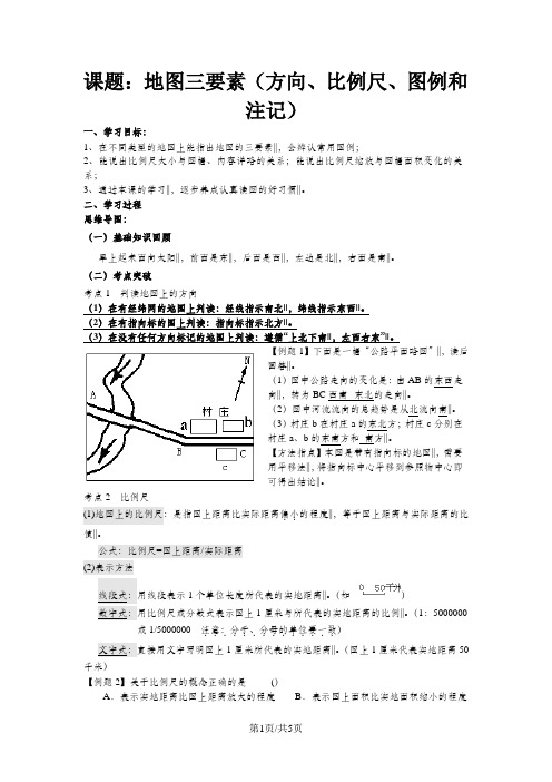 高考一轮复习：图上三要素