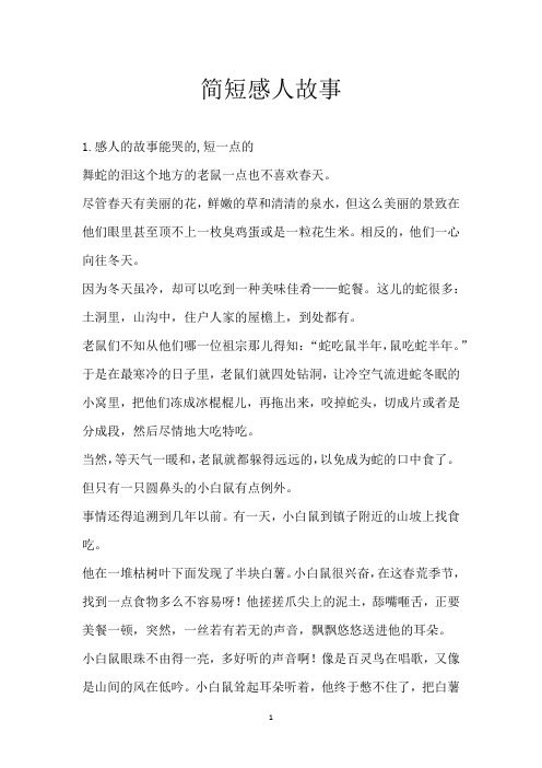 简短感人故事